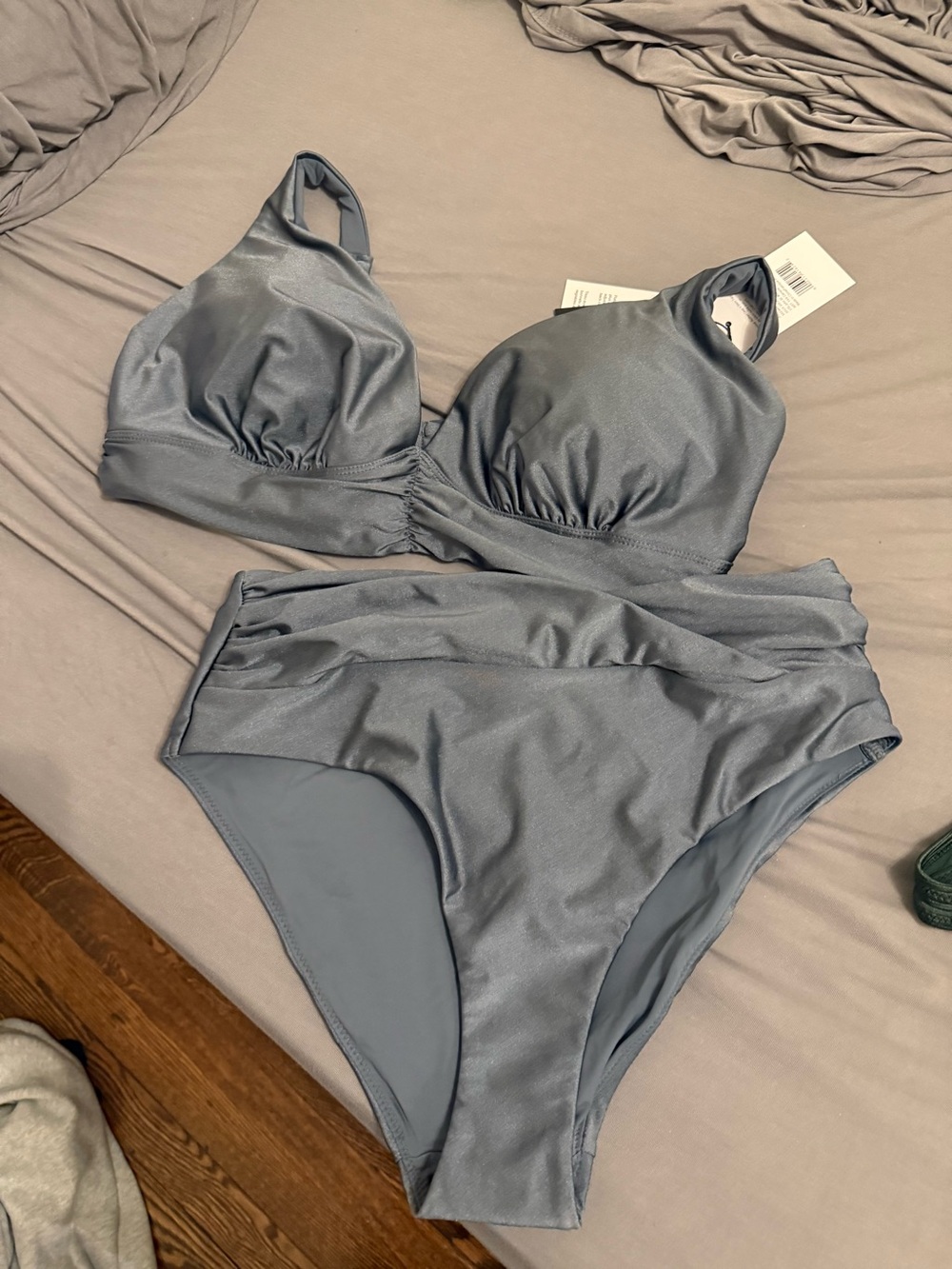Knix Swim Runched Shimmer Bikini